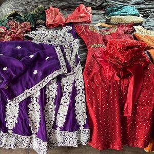 Closet clean out bundle of Indian anarkali lehenga kurta blouses